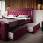 Lade das Bild in den Galerie-Viewer, Luxuriöses Boxspringbett Diva: Modern, Komfortabel mit USB, LED und Stauraum
