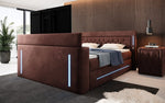 Lade das Bild in den Galerie-Viewer, Divalo Luxus Boxspringbett mit integriertem TV-Lift und cleverem Stauraum
