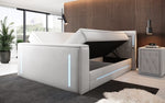 Lade das Bild in den Galerie-Viewer, Divalo Luxus Boxspringbett mit integriertem TV-Lift und cleverem Stauraum
