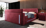 Lade das Bild in den Galerie-Viewer, Divalo Luxus Boxspringbett mit integriertem TV-Lift und cleverem Stauraum
