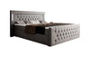 Elegantes Boxspringbett mit LED-Beleuchtung, USB-Anschluss und praktischem Stauraum