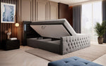 Lade das Bild in den Galerie-Viewer, Elegantes Boxspringbett mit LED-Beleuchtung, USB-Anschluss und praktischem Stauraum
