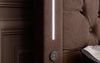 Elegantes Boxspringbett mit LED-Beleuchtung, USB-Anschluss und praktischem Stauraum