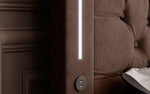Lade das Bild in den Galerie-Viewer, Elegantes Boxspringbett mit LED-Beleuchtung, USB-Anschluss und praktischem Stauraum
