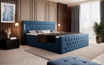 Lade das Bild in den Galerie-Viewer, Elegantes Boxspringbett mit LED-Beleuchtung, USB-Anschluss und praktischem Stauraum
