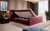 Elegantes Boxspringbett mit LED-Beleuchtung, USB-Anschluss und praktischem Stauraum