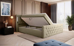 Lade das Bild in den Galerie-Viewer, Elegantes Boxspringbett mit LED-Beleuchtung, USB-Anschluss und praktischem Stauraum
