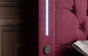 Elegantes Boxspringbett mit LED-Beleuchtung, USB-Anschluss und praktischem Stauraum