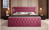 Elegantes Boxspringbett mit LED-Beleuchtung, USB-Anschluss und praktischem Stauraum