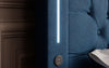 Elegantes Boxspringbett mit LED-Beleuchtung, USB-Anschluss und praktischem Stauraum