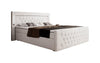 Elegantes Boxspringbett mit LED-Beleuchtung, USB-Anschluss und praktischem Stauraum