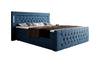 Elegantes Boxspringbett mit LED-Beleuchtung, USB-Anschluss und praktischem Stauraum