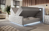 Luxuriöses Elisa Boxspringbett: LED-Beleuchtung, Stauraum, Komfort, modernes Design
