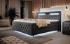 Luxuriöses Elisa Boxspringbett: LED-Beleuchtung, Stauraum, Komfort, modernes Design
