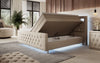 Luxuriöses Elisa Boxspringbett: LED-Beleuchtung, Stauraum, Komfort, modernes Design