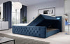 Luxuriöses Boxspringbett Gloria mit LED-Beleuchtung und Praktischem Stauraum – Samtbezug, Hoher Komfort