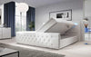 Luxuriöses Boxspringbett Gloria mit LED-Beleuchtung und Praktischem Stauraum – Samtbezug, Hoher Komfort