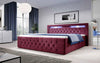 Luxuriöses Boxspringbett Gloria mit LED-Beleuchtung und Praktischem Stauraum – Samtbezug, Hoher Komfort