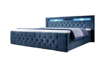 Lade das Bild in den Galerie-Viewer, Luxuriöses Boxspringbett Gloria mit LED-Beleuchtung und Praktischem Stauraum – Samtbezug, Hoher Komfort
