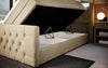 Luxuriöses Boxspringbett Gloria mit LED-Beleuchtung und Praktischem Stauraum – Samtbezug, Hoher Komfort