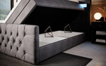 Lade das Bild in den Galerie-Viewer, Luxuriöses Boxspringbett Gloria mit LED-Beleuchtung und Praktischem Stauraum – Samtbezug, Hoher Komfort
