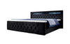 Luxuriöses Boxspringbett Gloria mit LED-Beleuchtung und Praktischem Stauraum – Samtbezug, Hoher Komfort