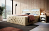 Luxuriöses Boxspringbett Gloria mit LED-Beleuchtung und Praktischem Stauraum – Samtbezug, Hoher Komfort
