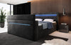 Luxuriöses Boxspringbett Jupiter: TV-Lift, RGB-Beleuchtung & Geräumiger Stauraum