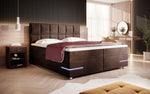 Lade das Bild in den Galerie-Viewer, Luxuriöses Samt Boxspringbett Lea mit Integrierter LED-Beleuchtung für Optimalen Schlafkomfort

