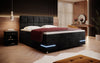 Luxuriöses Samt Boxspringbett Lea mit Integrierter LED-Beleuchtung für Optimalen Schlafkomfort