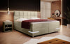 Luxuriöses Samt Boxspringbett Lea mit Integrierter LED-Beleuchtung für Optimalen Schlafkomfort