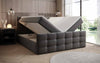 Luxor Boxspringbett mit Stauraumfunktion, Komfortmatratze, Stoffbezug, verschiedene Größen & Härtegrade