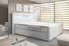 Luxuriöses Samt Boxspringbett Menzogna mit LED-Beleuchtung und Praktischem Stauraum