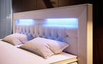 Lade das Bild in den Galerie-Viewer, Luxuriöses Samt Boxspringbett Menzogna mit LED-Beleuchtung und Praktischem Stauraum
