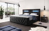 Luxus Menzogna Samt Boxspringbett mit LED-Beleuchtung und Stauraum Schubladen