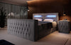 Luxuriöses Boxspringbett Menzogna: TV-Lift, USB, Stauraum für modernes Schlafzimmer