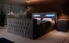 Luxuriöses Boxspringbett Menzogna: TV-Lift, USB, Stauraum für modernes Schlafzimmer