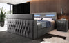 Luxuriöses Boxspringbett Menzogna: TV-Lift, USB, Stauraum für modernes Schlafzimmer