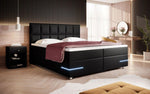 Lade das Bild in den Galerie-Viewer, Luxuriöses Milano Boxspringbett mit LED-Beleuchtung, Kunstleder, Hohem Komfort und Modernem Design
