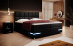Lade das Bild in den Galerie-Viewer, Luxuriöses Milano Boxspringbett mit LED-Beleuchtung, Kunstleder, Hohem Komfort und Modernem Design
