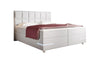Luxuriöses Milano Boxspringbett mit LED-Beleuchtung, Kunstleder, Hohem Komfort und Modernem Design
