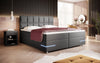 Luxuriöses Milano Boxspringbett mit LED-Beleuchtung, Kunstleder, Hohem Komfort und Modernem Design