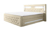 Luxuriöses Boxspringbett Moonlight mit LED, USB-Anschlüssen, Stauraum und Samtbezug