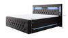 Luxuriöses Boxspringbett Moonlight mit LED, USB-Anschlüssen, Stauraum und Samtbezug