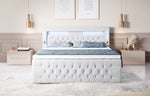 Lade das Bild in den Galerie-Viewer, Luxuriöses Boxspringbett Moonlight mit LED, USB-Anschlüssen, Stauraum und Samtbezug
