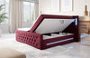Luxuriöses Boxspringbett Moonlight mit LED, USB-Anschlüssen, Stauraum und Samtbezug