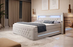 Lade das Bild in den Galerie-Viewer, Luxuriöses Boxspringbett Moonlight mit LED, USB-Anschlüssen, Stauraum und Samtbezug
