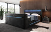 Boxspringbett Neptun mit TV Lift LED RGB Beleuchtung 9 Größen 7 Farben