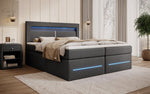 Lade das Bild in den Galerie-Viewer, Exklusives Boxspringbett Nera: LED, USB, Stauraum – Ihr Schlafparadies
