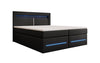Exklusives Boxspringbett Nera: LED, USB, Stauraum – Ihr Schlafparadies